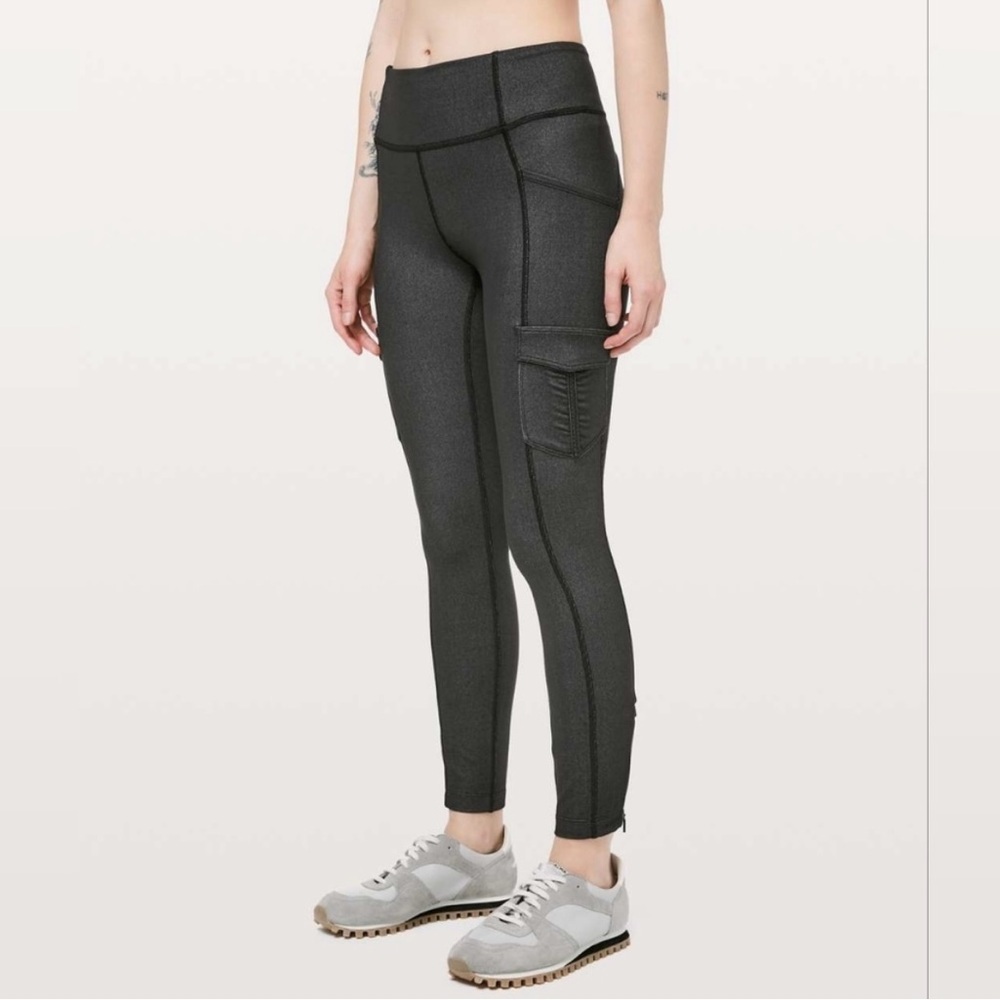 lululemon Scenic Route 7/8 High-Rise Cargo Leggings Zip Ankle